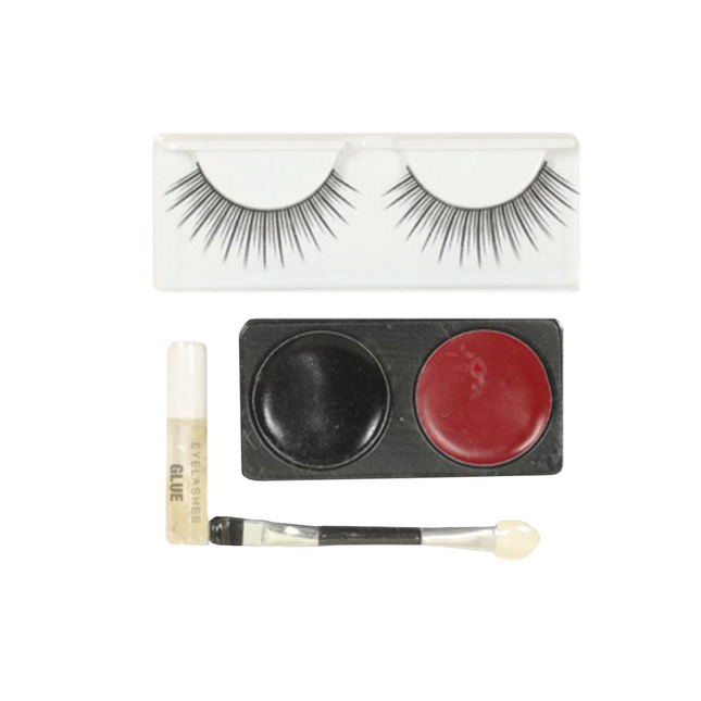 Set de maquillaje Vampiro Negro Rojo 4 piezas