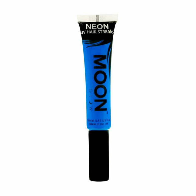 Moon Glow Rayas UV Neón para el Cabello Azul Intenso