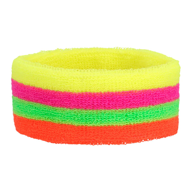 Bandas de sudor de colores Neon 3pcs