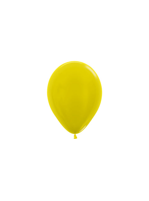 Globos Amarillo Metalizado 12cm 50pcs