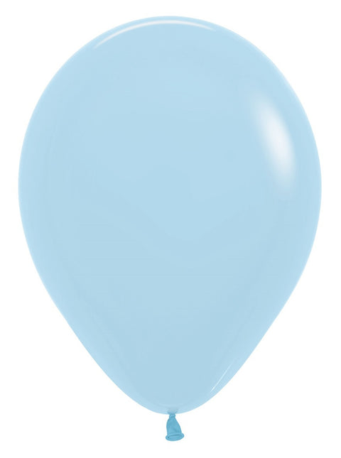 Globos Azul Mate Pastel 30cm 12pcs