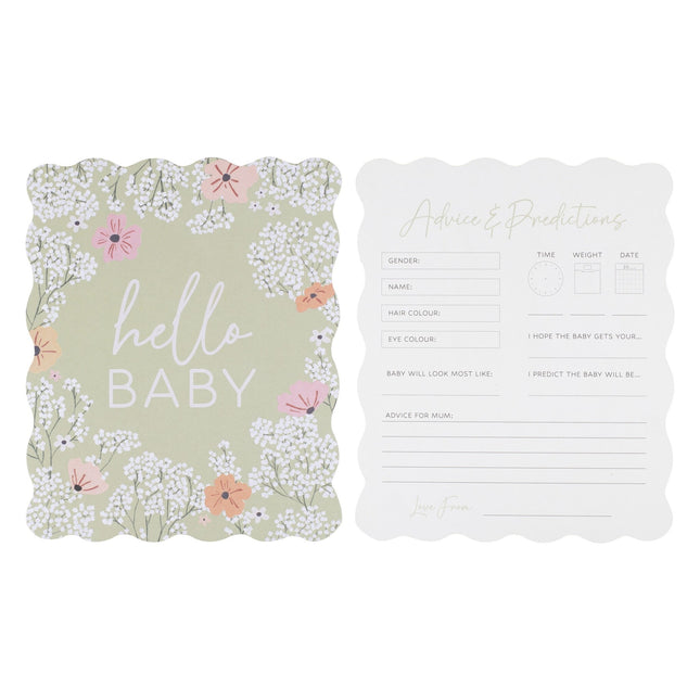 Baby Shower Juego de cartas Hello Baby 10 piezas