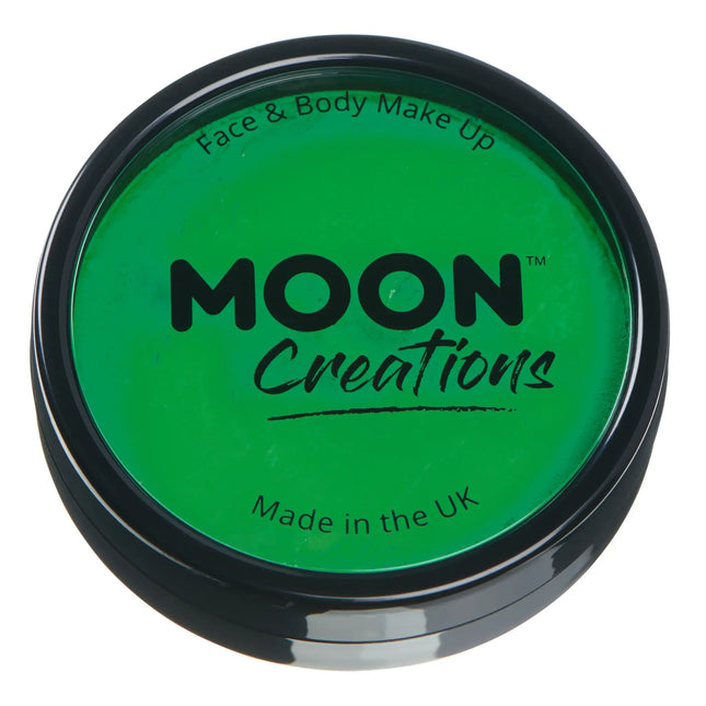 Moon Creations Pro Face Paint Cake Pots Verde Brillante 36g