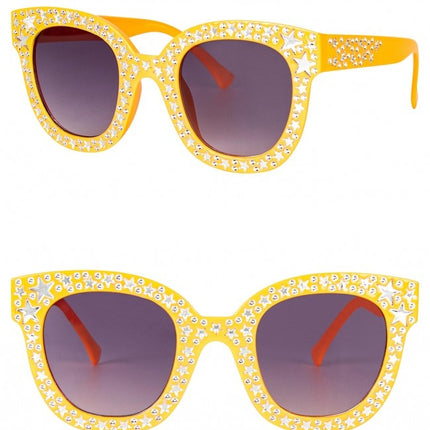 Gafas Naranja Con Piedras