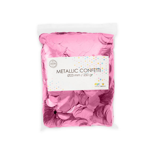 Confeti rosa claro metalizado 250gr