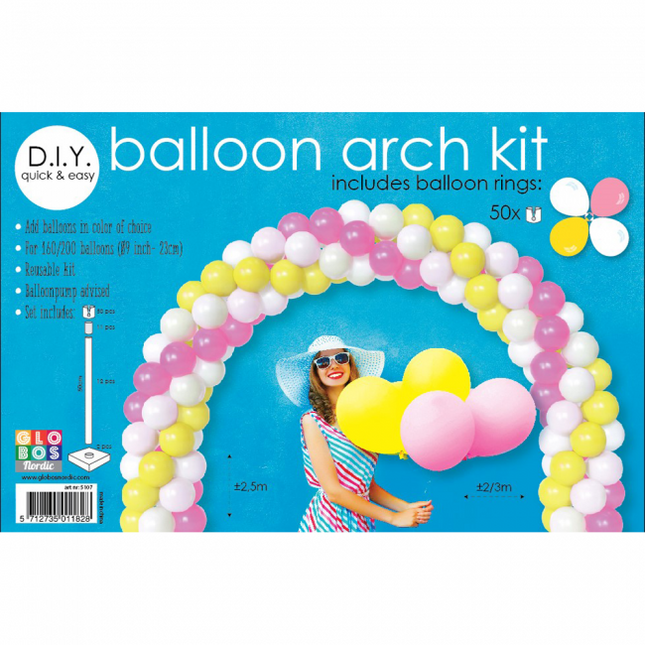 Arco de Globos Hecho en Casa Set 3x2.5m