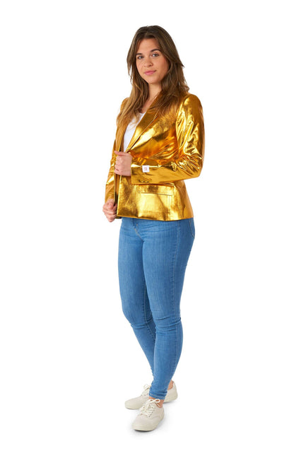 Blazer dorado de mujer OppoSuits