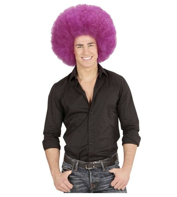 Peluca Morada Afro Extra Grande