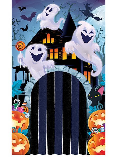 Cortina Puerta Halloween Fantasmas 2,45m