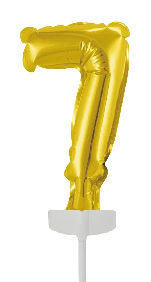 Gold Cake topper 7 Años Globo Foil 12.5cm