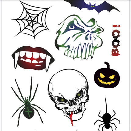 Tatuajes falsos de Halloween Esqueleto