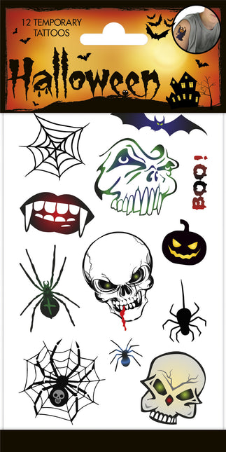 Tatuajes falsos de Halloween Esqueleto