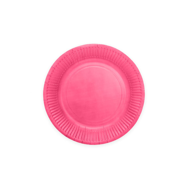 Platos Fucsia Papel 23cm 16pcs