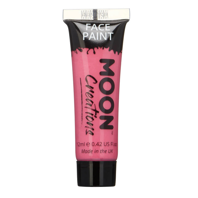 Moon Creations Pintura facial rosa brillante 12ml