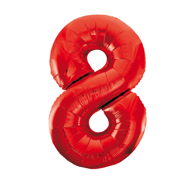 Globo Foil Figura 8 Rojo XL 86cm vacío