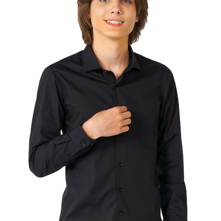 Camisa Negra Niño Adolescente OppoSuits