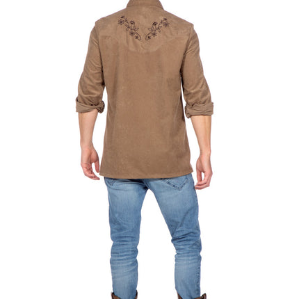 Blusa Western Marrón Hombre