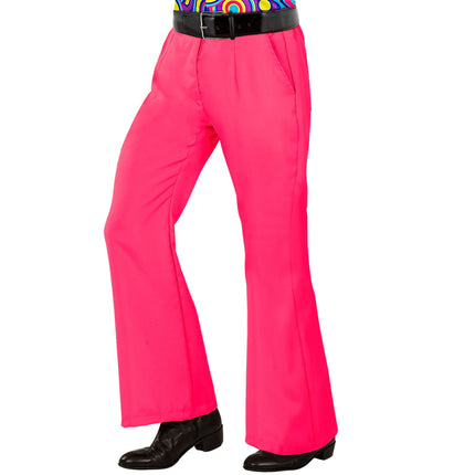 Pantalones Disco 70S Rosa Mujer