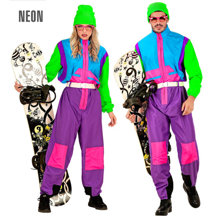 Neón 80s Traje de Esquí Snowboarder