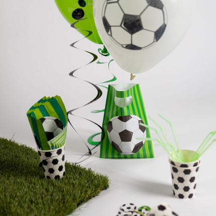 Globos Fútbol Verde 30cm 8pcs