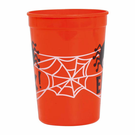 Taza Naranja Halloween Araña 11cm