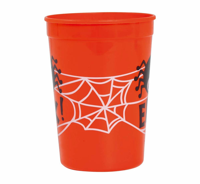 Taza Naranja Halloween Araña 11cm