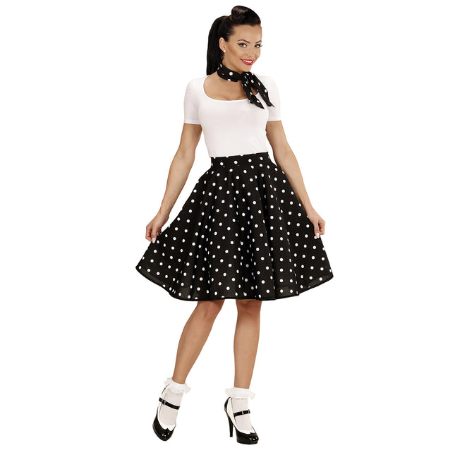 Conjunto Disfraz Rock N Roll 50S Negro 2 piezas