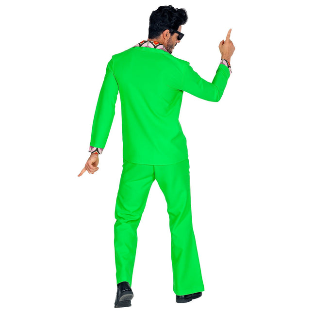 Disfraz Disco 70S Verde Neón Hombre