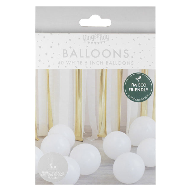 Globos Blancos 13cm 40pcs