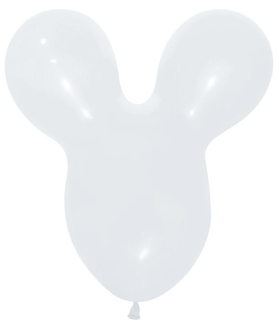 Globos Cabeza de Ratón Blanco 25pcs