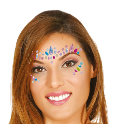 Diamantes Faciales Multicolor