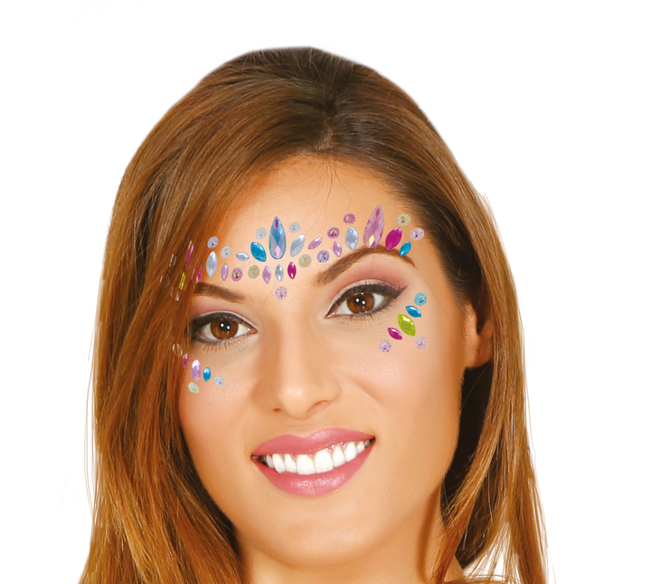 Diamantes Faciales Multicolor