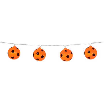 Guirnalda luminosa LED Balones de fútbol naranja 1,4 m