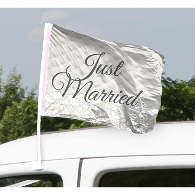 Bandera de coche para recién casados 2 unid.