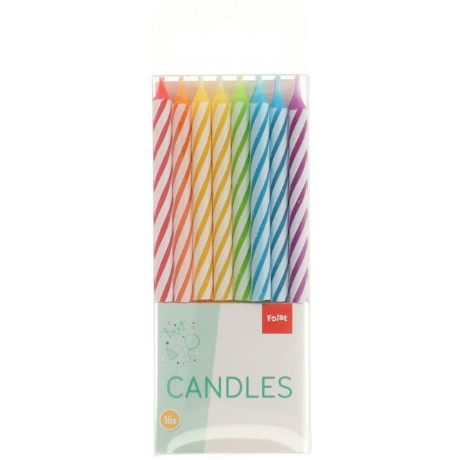 Velas Rainbow Twist 6cm 10 piezas