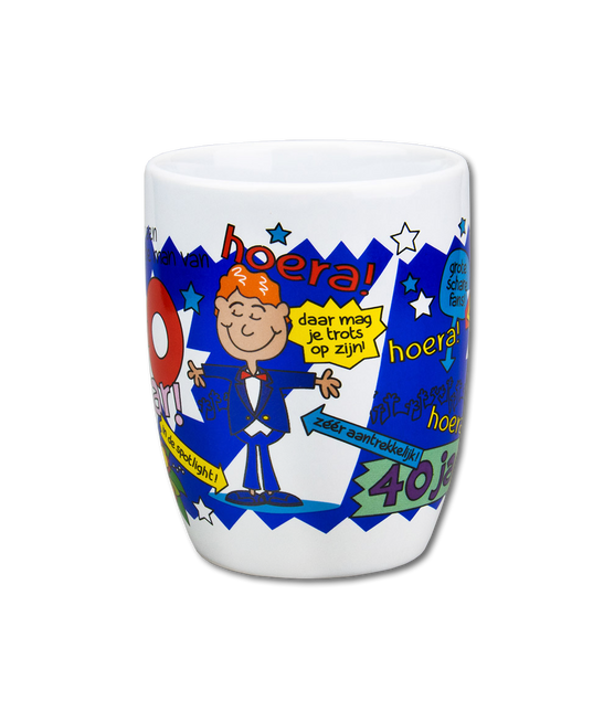 Taza 40 Años Hombre 12cm