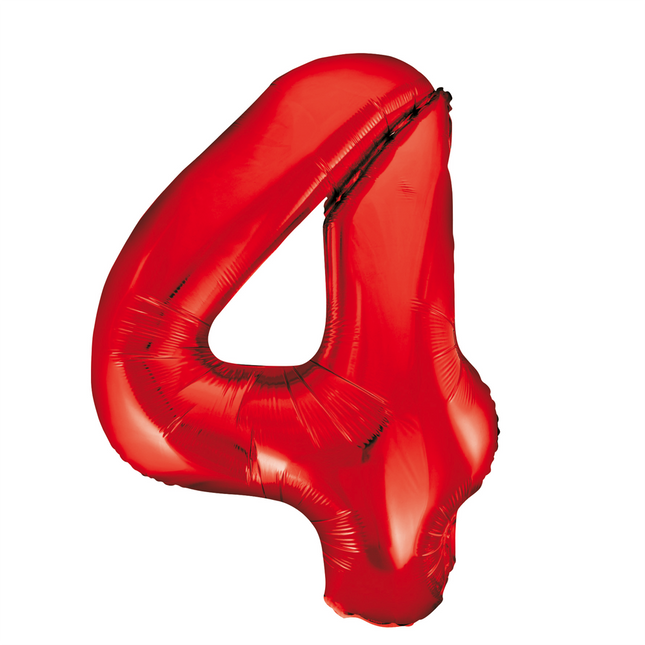 Globo foil Figura 4 Rojo XL 86cm vacio
