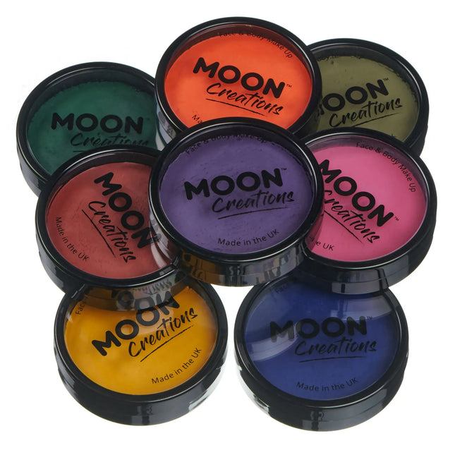 Moon Creations Pro Face Paint Cake Pots Azul Oscuro 36g