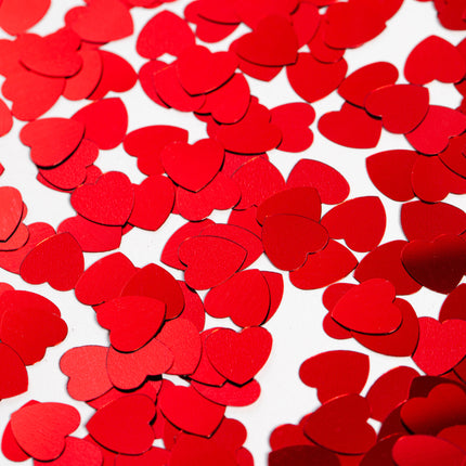 Confeti de mesa Corazones Rojo