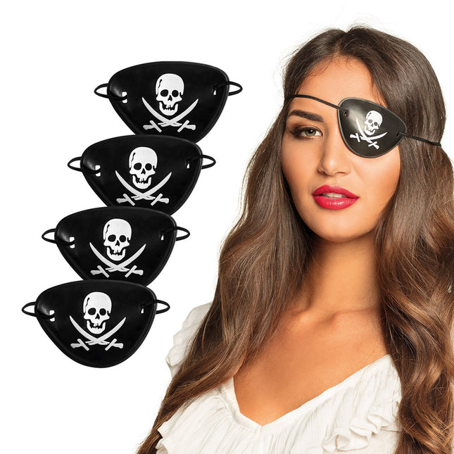 Accesorios Pirata Parches para los ojos 4pcs