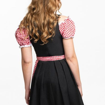 Vestido Dirndl Oktoberfest Cuadros Rojo