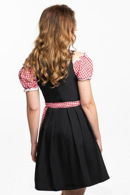 Vestido Dirndl Oktoberfest Cuadros Rojo