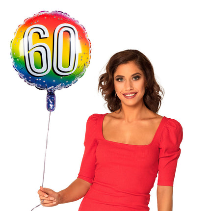 Globo Figura Arco Iris 60 Años 45cm