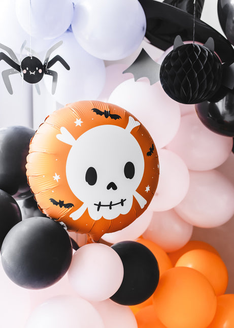 Halloween Globo de Helio Cabeza de Muerte Vacío 45cm