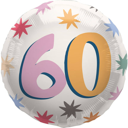 60 Años Globo de Helio Vacío 45cm