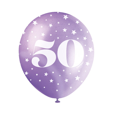 Globos 50 Años Confetti 30cm 5pcs