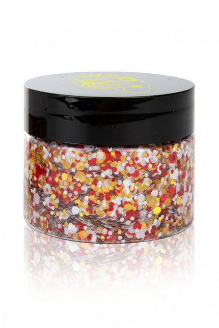 PXP Pressed Chunky Glitter Creme Big Rojo/Blanco/Amarillo 40ml