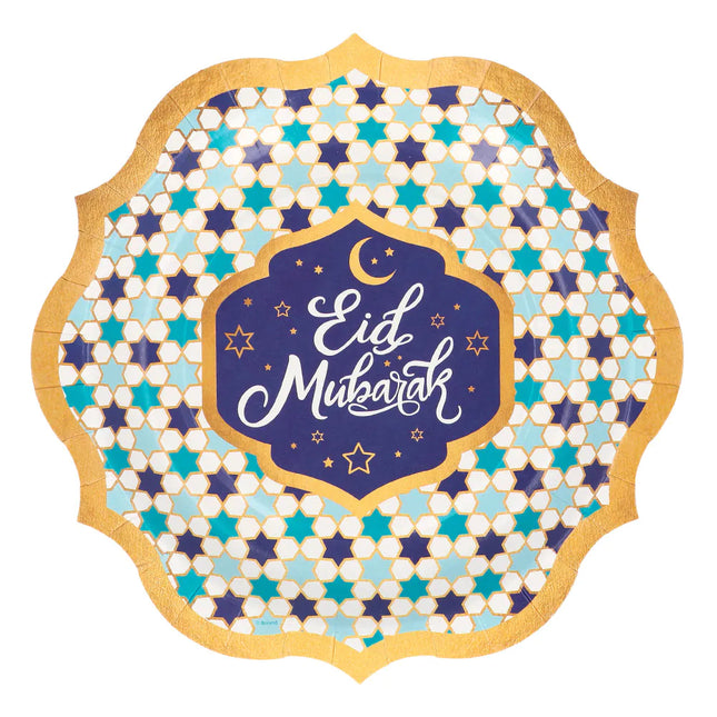Ramadan Platos Eid Mubarak 23cm 8pcs