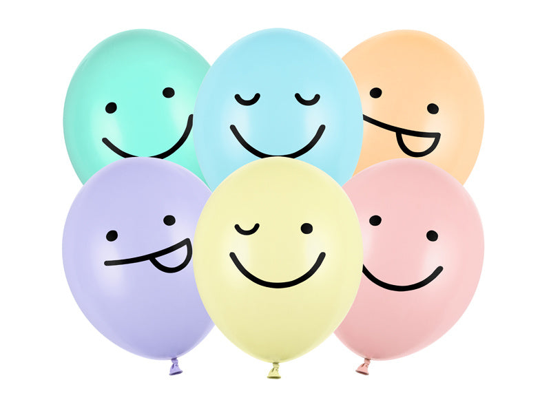 Globos Smiley 30cm 6pcs