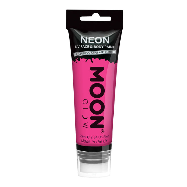 Moon Glow Pintura Facial UV Neón con Aplicador Rosa Intenso 75ml